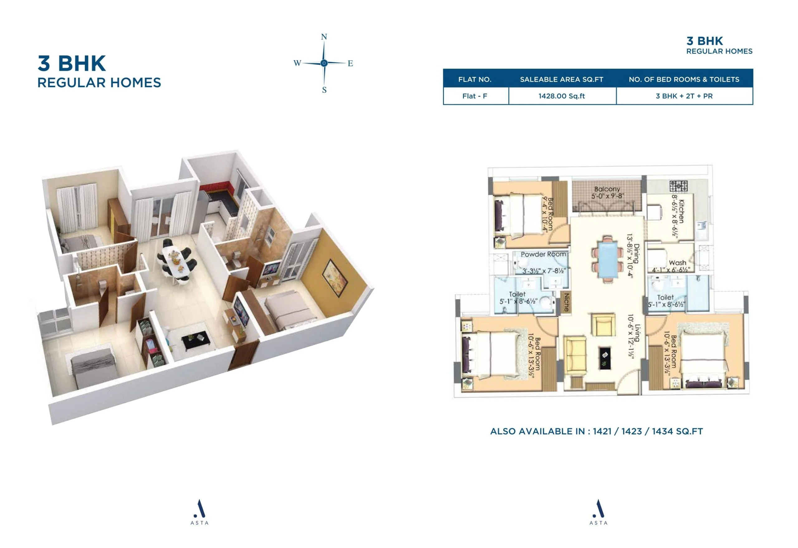3BHK Floor Plan